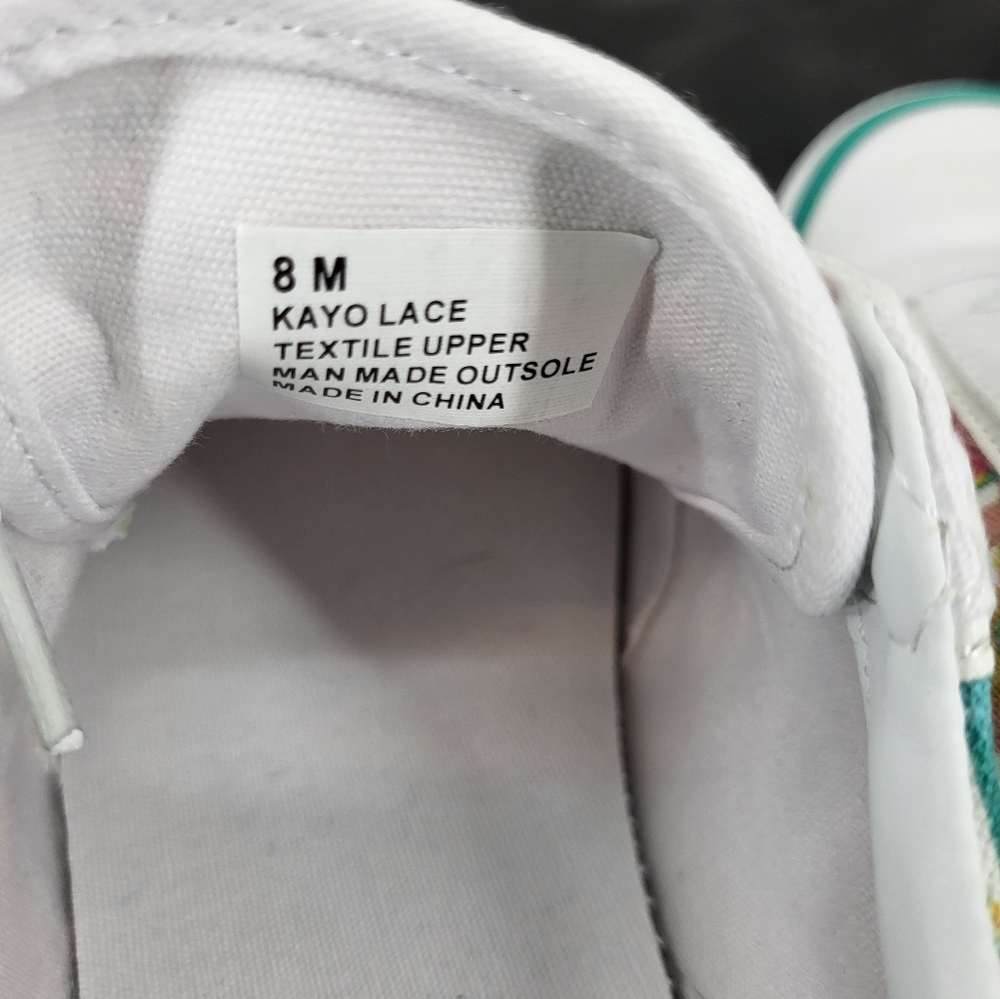 Hurley Kayo lace tropical floral print sneakers, shoes size 8 - Picture 3 of 8